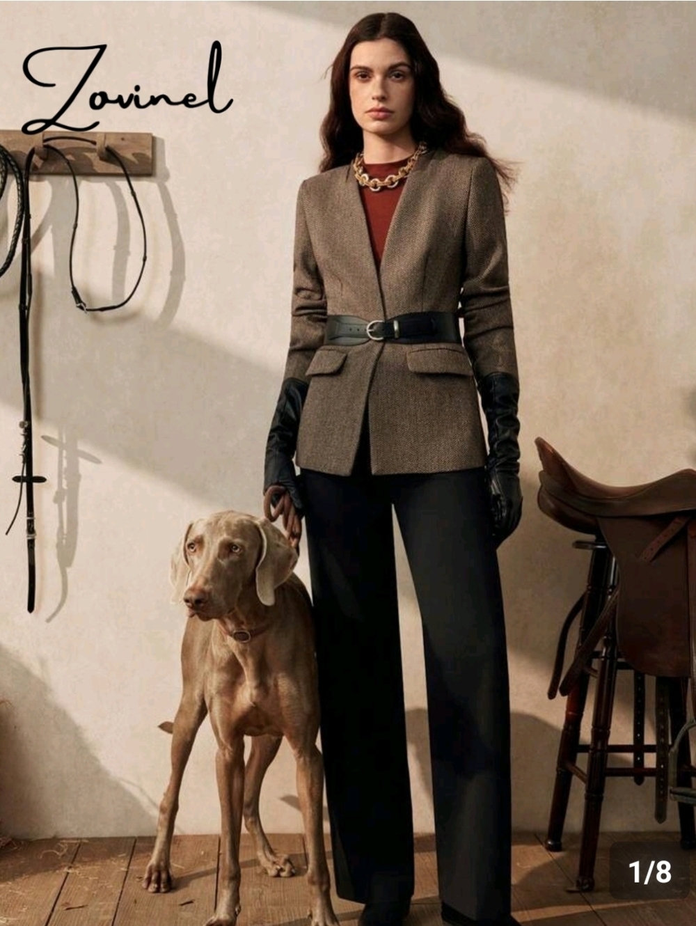 Zovinel Tailored Brown Blazer